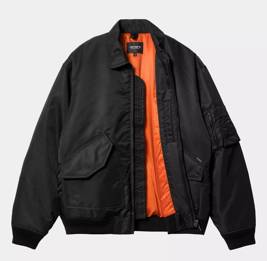 Carhartt WIP Olten Bomber Black / Turmeric