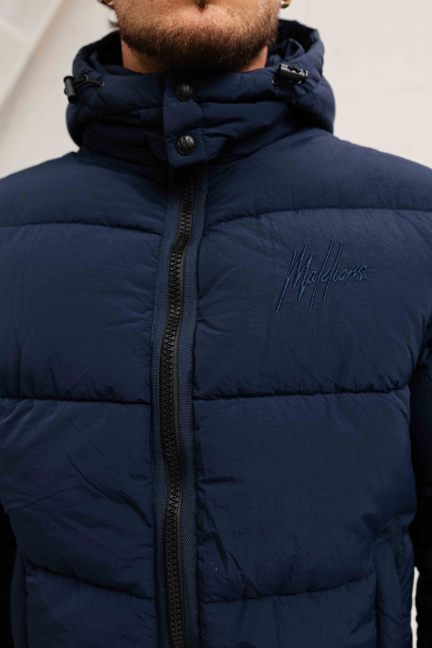 Malelions Donn Puffer Winterjas Heren Donkerblauw