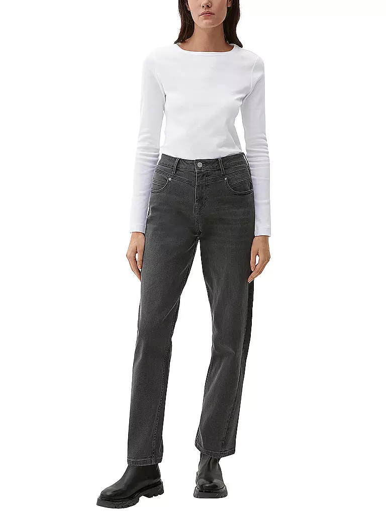 S.OLIVER Langarmshirt weiss