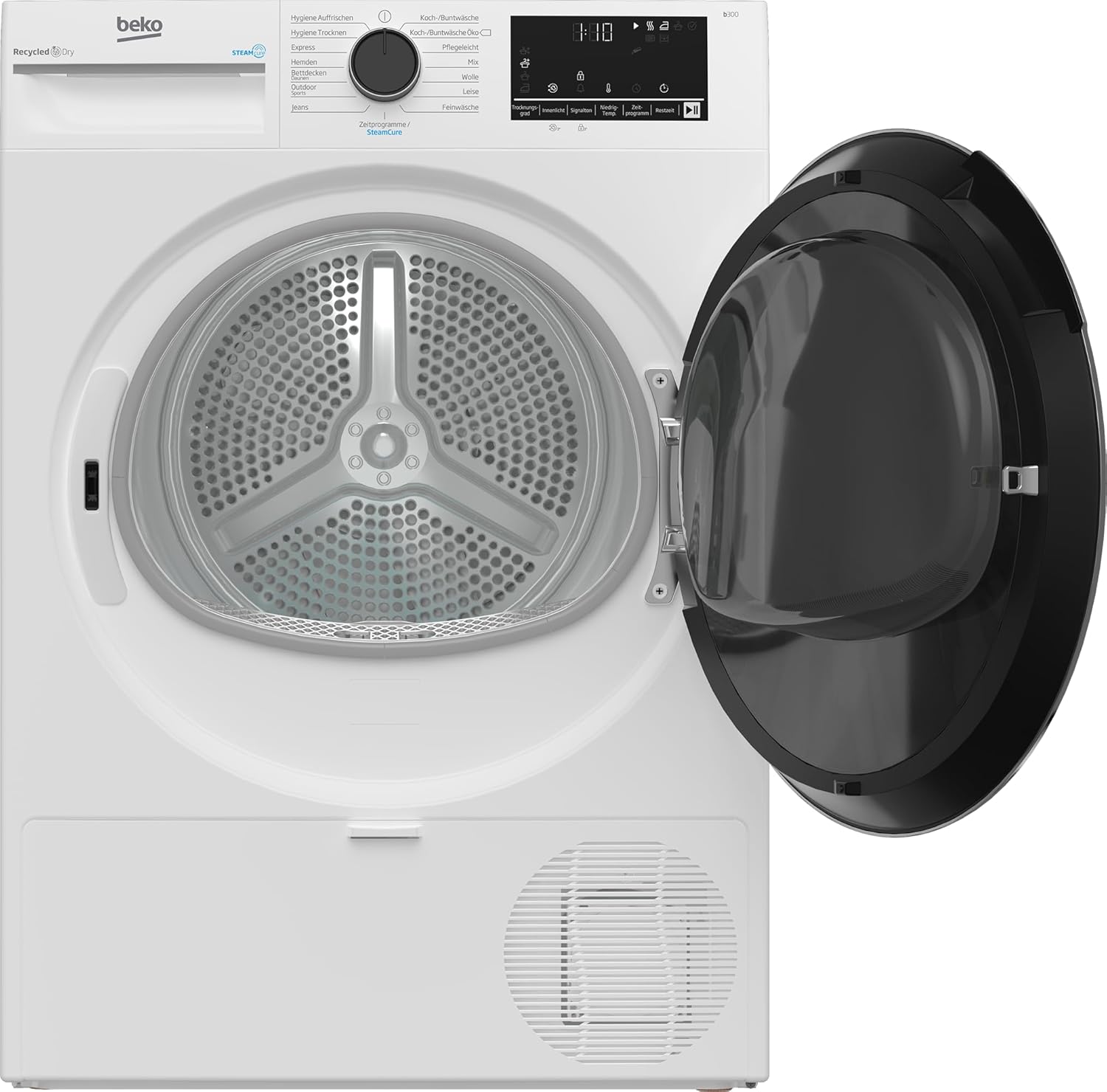 Beko Wäschetrockner 8kg, Stiftung Warentest GUT (2,5)*, allergikergeeignet, Hygiene Trocknen, SteamCure Dampffunktion, 15 Programme, Express, B3T42249S, Weiß