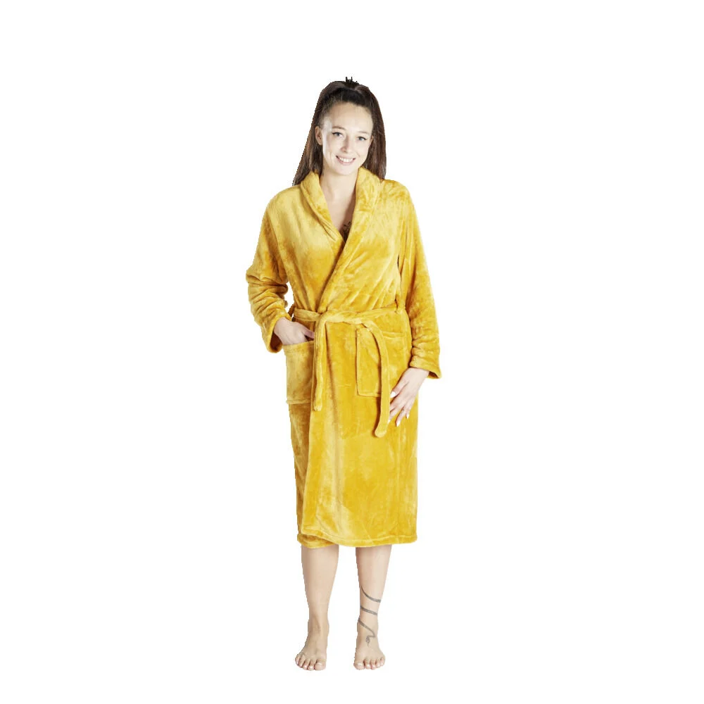 Peignoir mixte flanelle et polyester