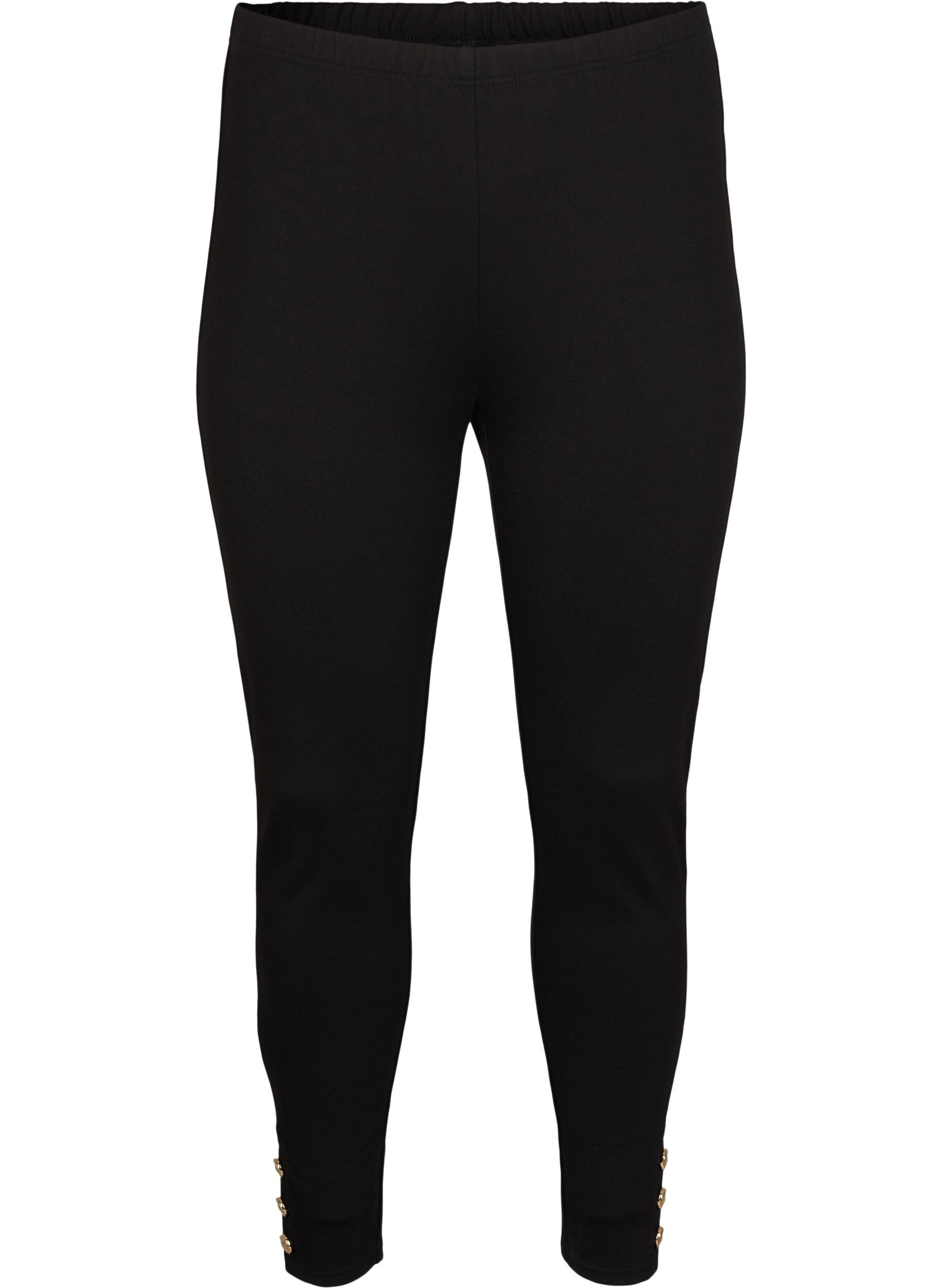 Viskose leggings med knapdetalje