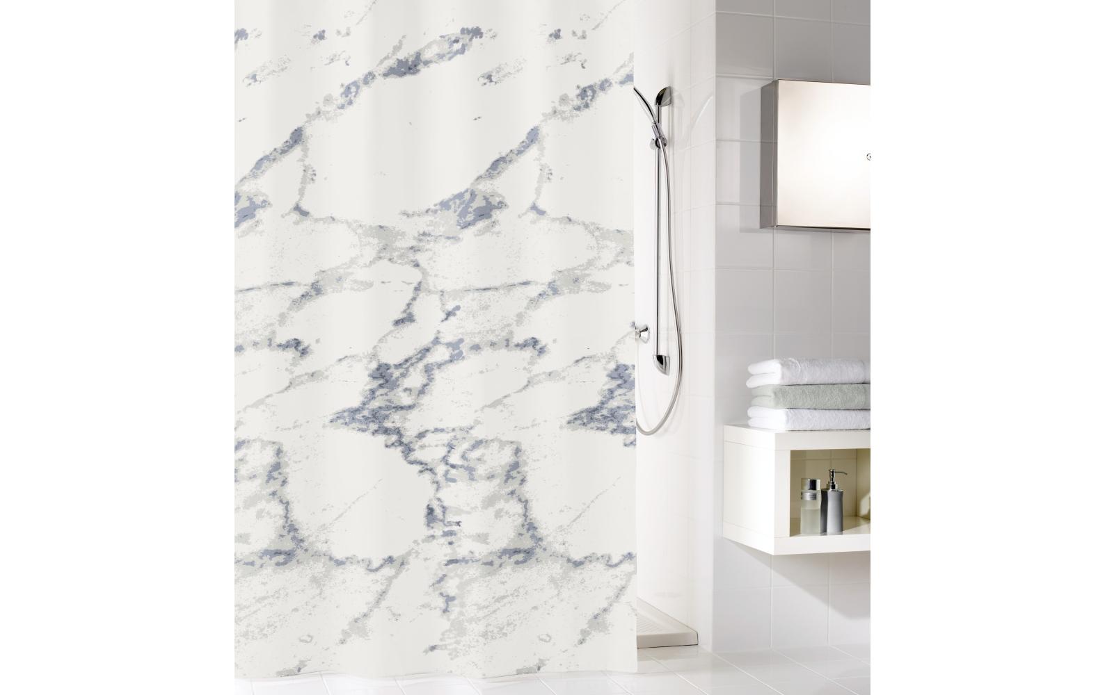 Duschvorhang Marble 120 x 200 cm, Grau-Marmor/WeissDuschvorhang aus Polyester