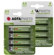 Agfaphoto Oplaadbare AA / HR6 Ni-Mh Batterijen (8 stuks, 2300 mAh)