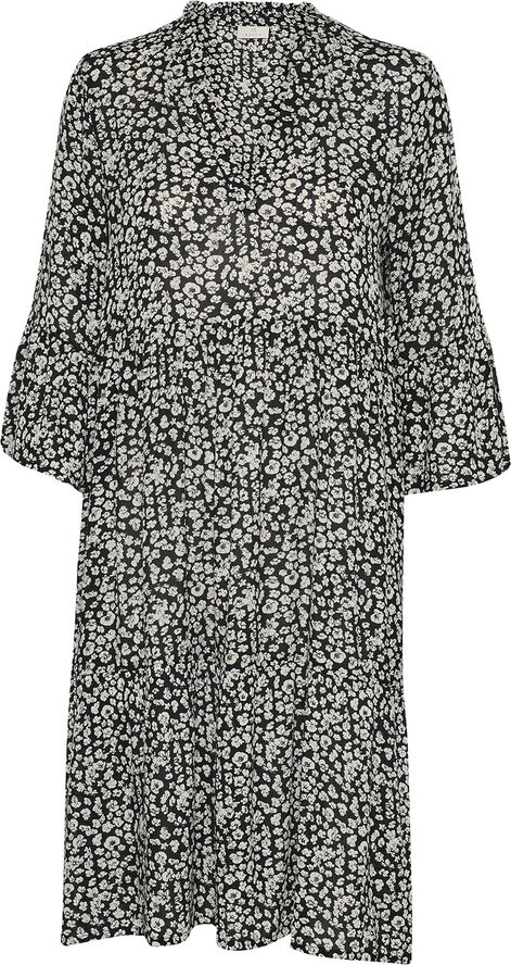 Kaffe KAhera Amber Dress Printed Black / chalk flower
