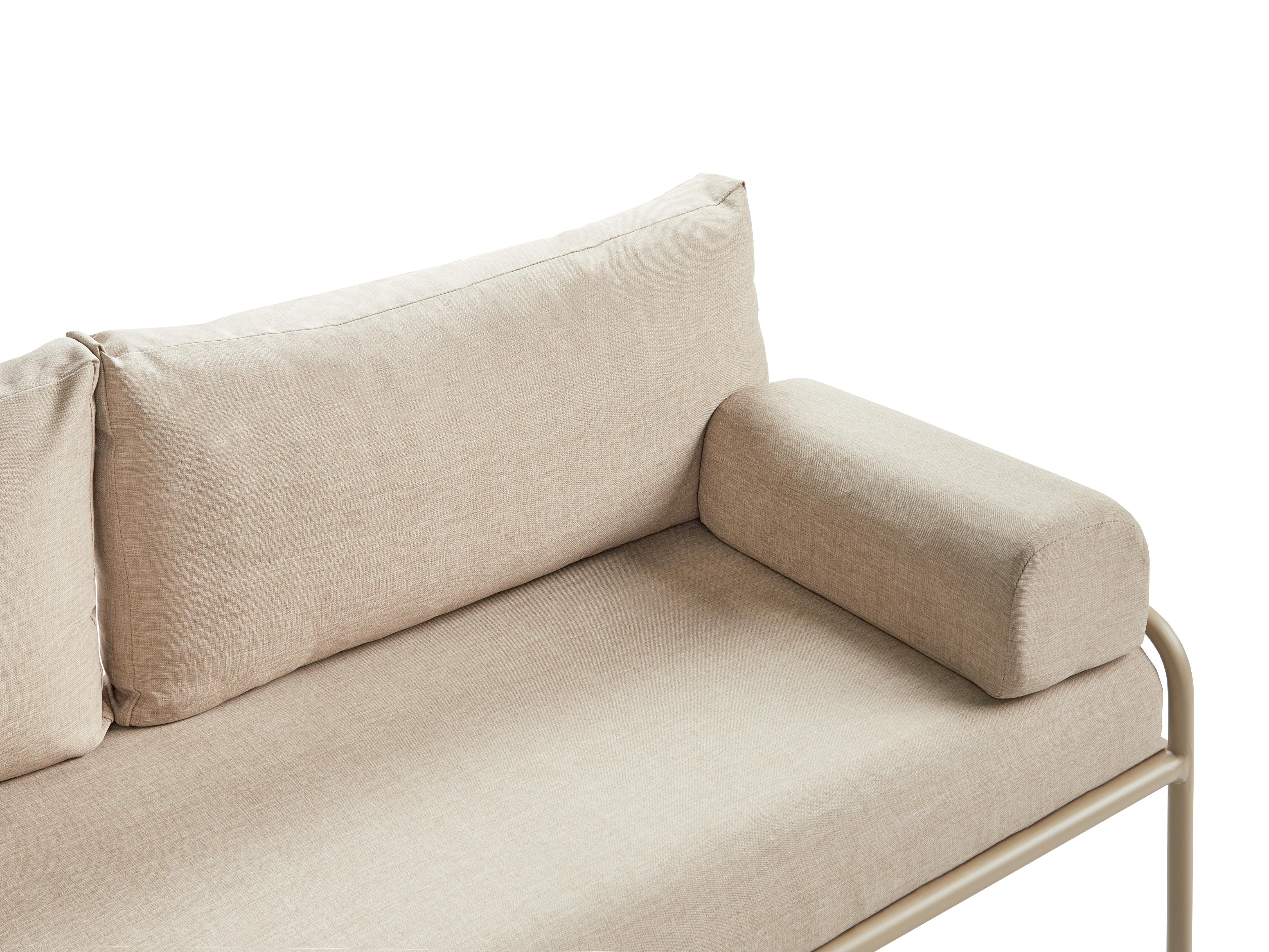 Tuin loungebank 2-zits SOLOFRA Metaal Beige