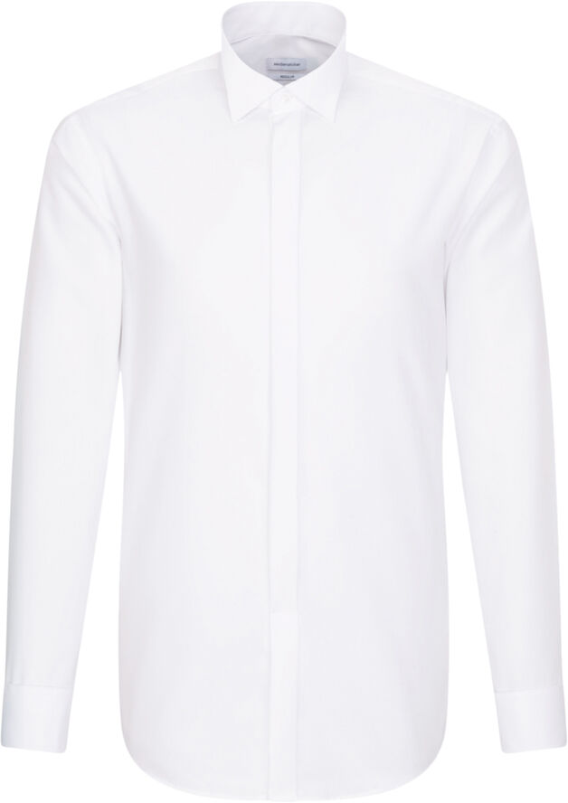 Seidensticker Gala Shirt Regular Long sleeve Wing Collar Uni White