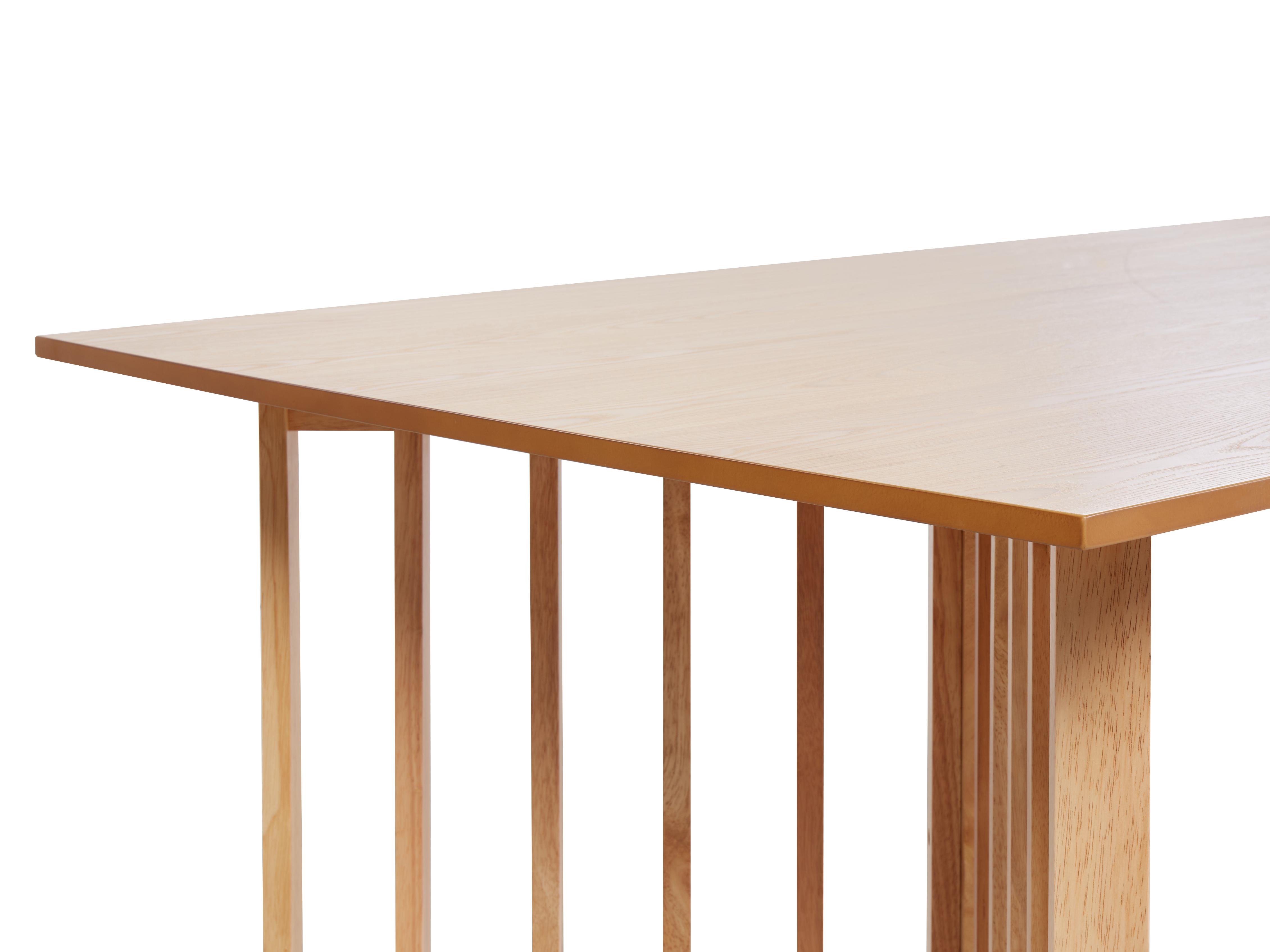 Eettafel LEANDRA Licht essenhout 100 cm 200 cm