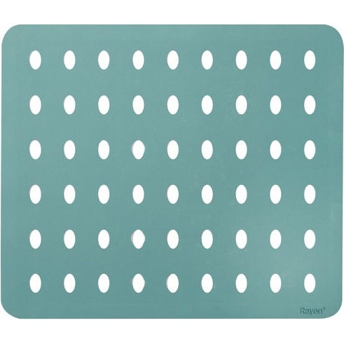 Tapis fond évier anti-dérappant 27,5 x 32 cm, vert d'eau