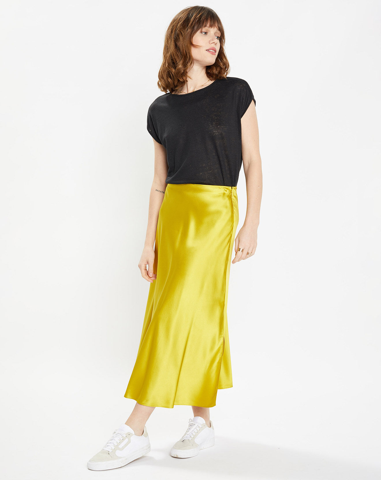 Galeries Lafayette T-Shirt en 100% Lin Divali noir