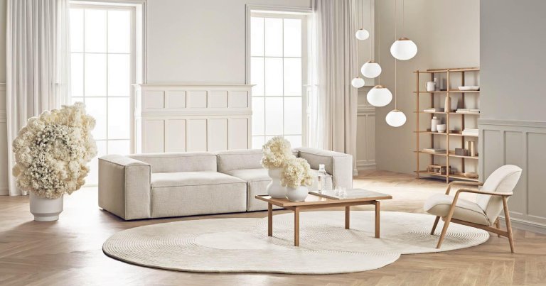 Bolia Zen Shaped vloerkleed 250x333 lichtgrijs