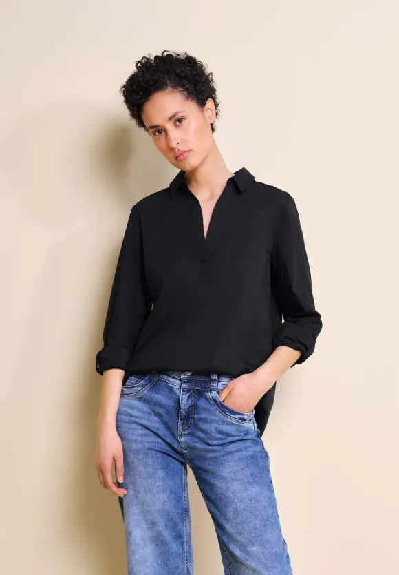 Business Longbluse - Black
