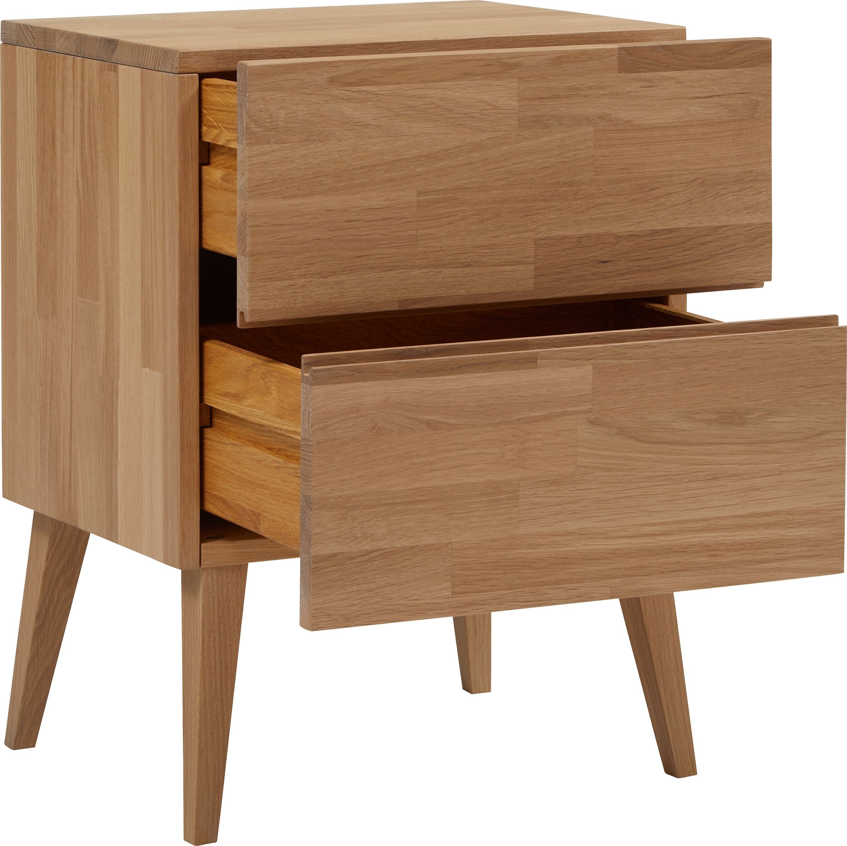 CARA Nachttisch - Eiche / B: 45.0 cm x T: 37.0 cm x H: 60.0 cm