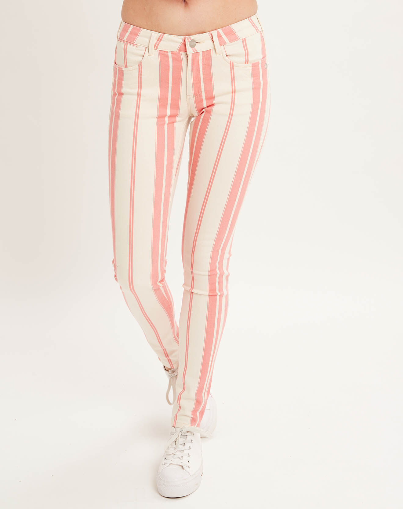 Scotch & Soda Jean à rayures rose/écru