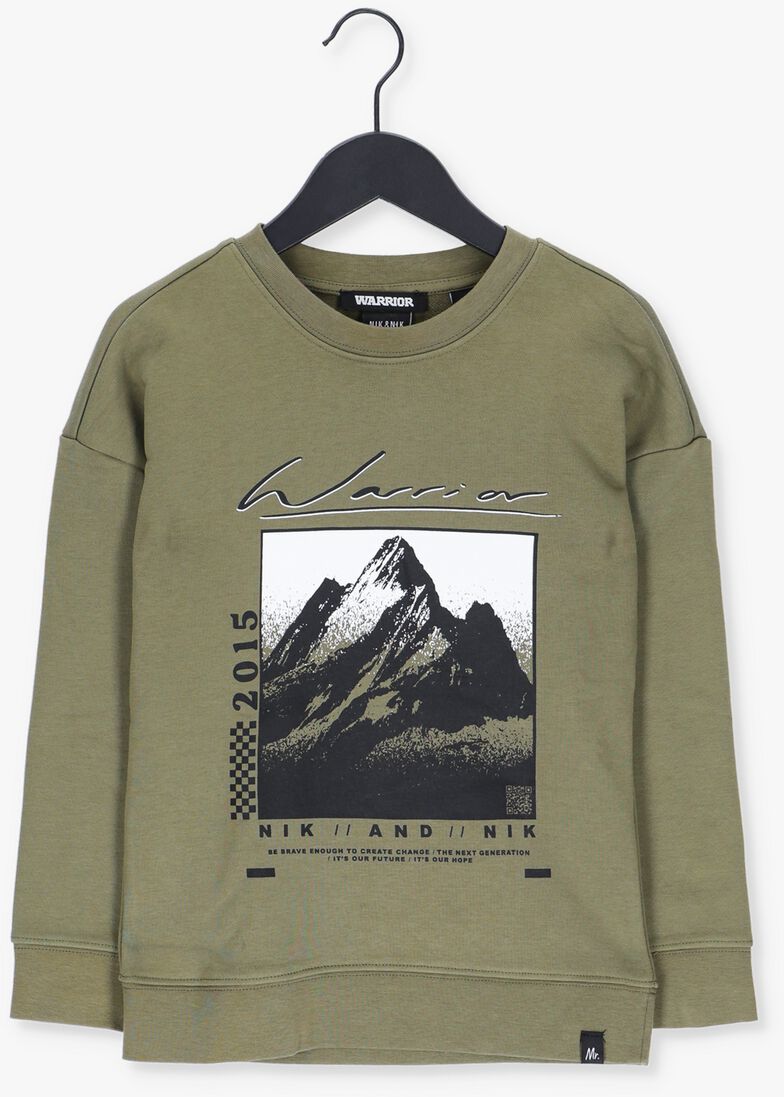 NIK & NIK groene nik & nik trui mountain sweatshirt