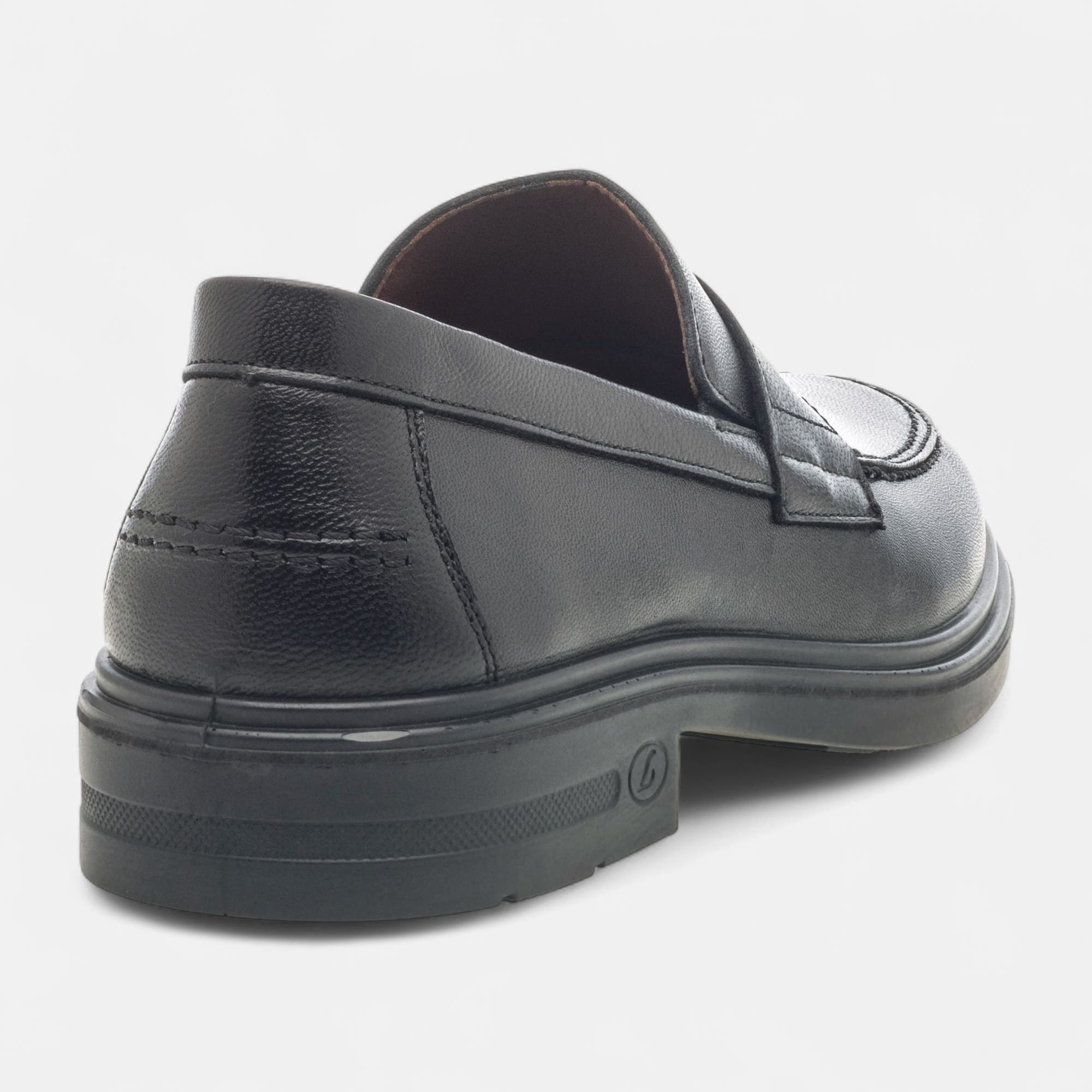Mocassins pieds sensibles Homme en cuir noir