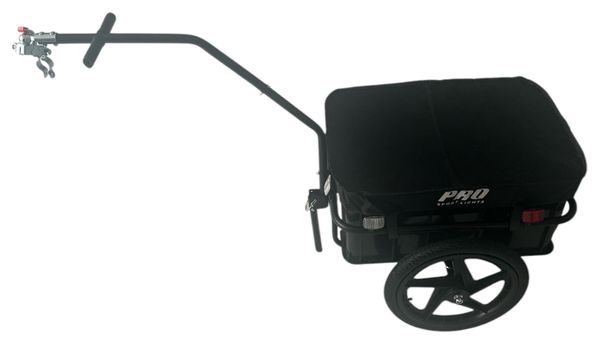 Remorque vélo 70L Bagages Remorque vélo avec caisse Trolley   Réflecteurs - Noir