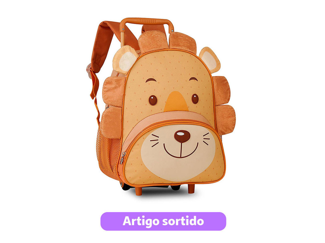 TROLLEY PRÉ-ESCOLAR CLIO ANIMAIS 35X28.5X39CM MODELOS SORTIDOS