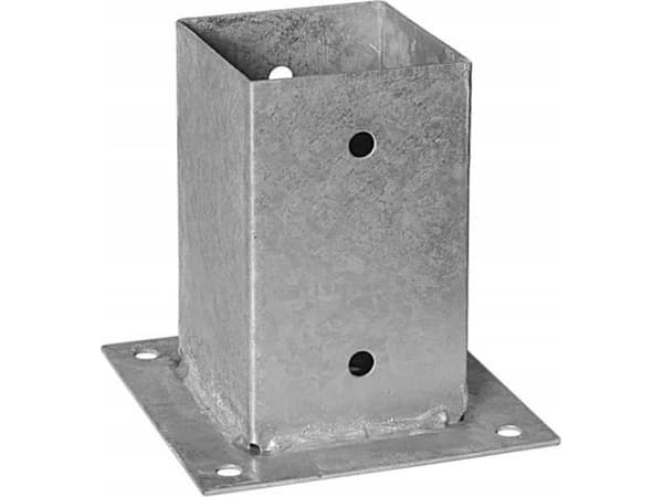 Domax Stolpefot skrudd til betong 91x150x2mm galvanisert