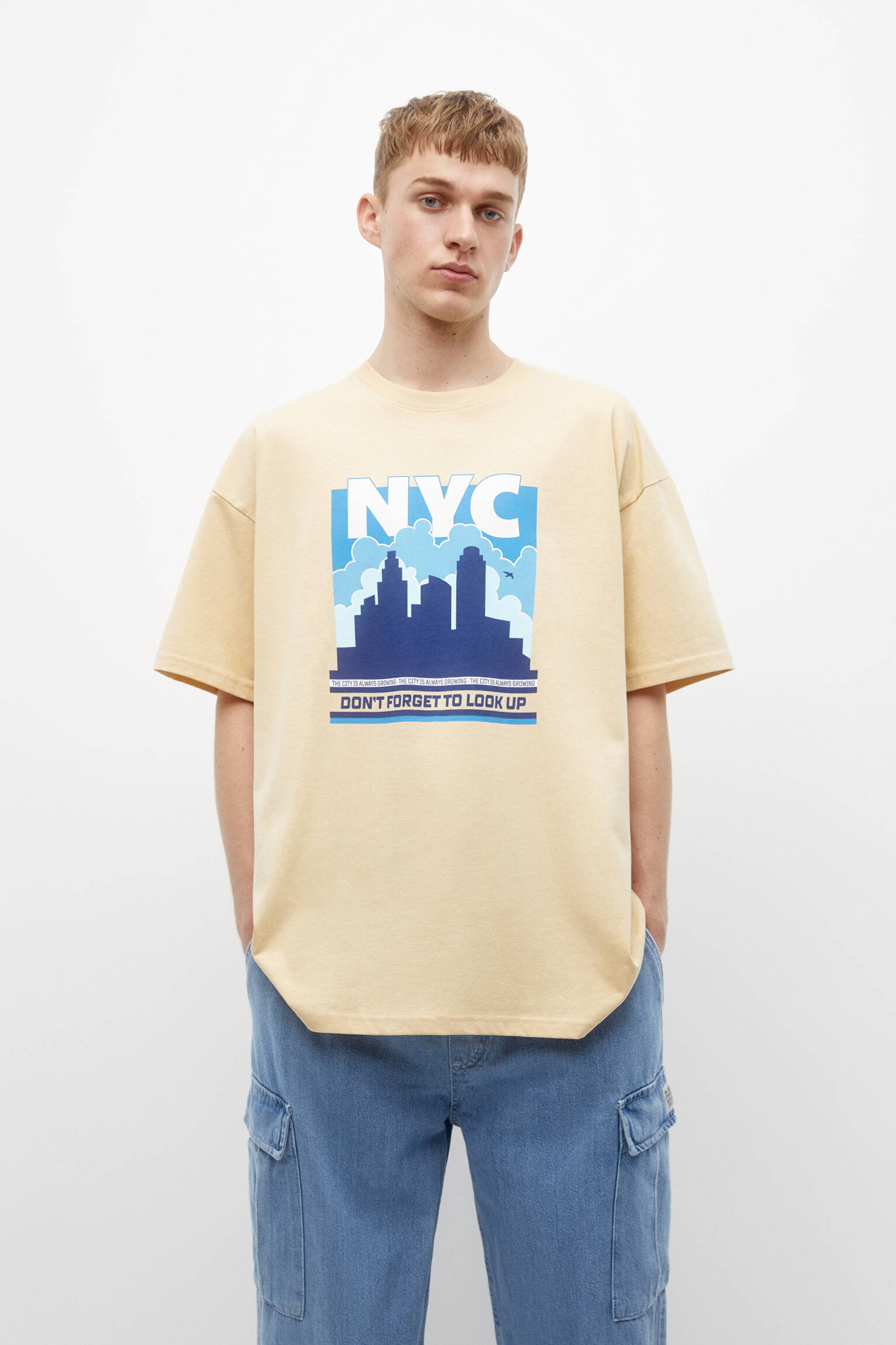 CAMISETA DE MANGA CURTA NEW YORK - OFF WHITE