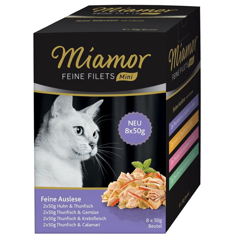 Miamor Filets fins Mini sachets fraîcheur 8 x 50 g pour chat