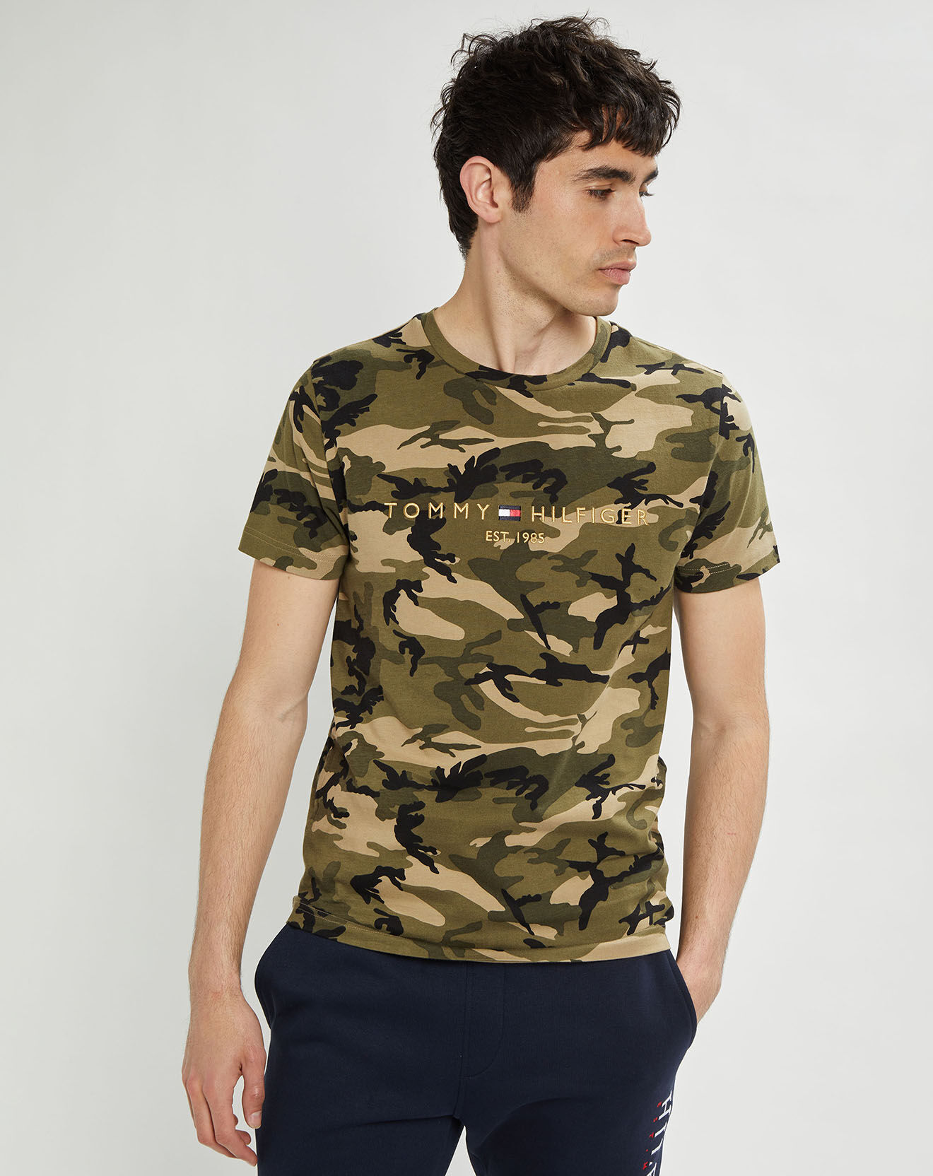 Tommy Hilfiger T-Shirt Tommy Logo camouflage kaki