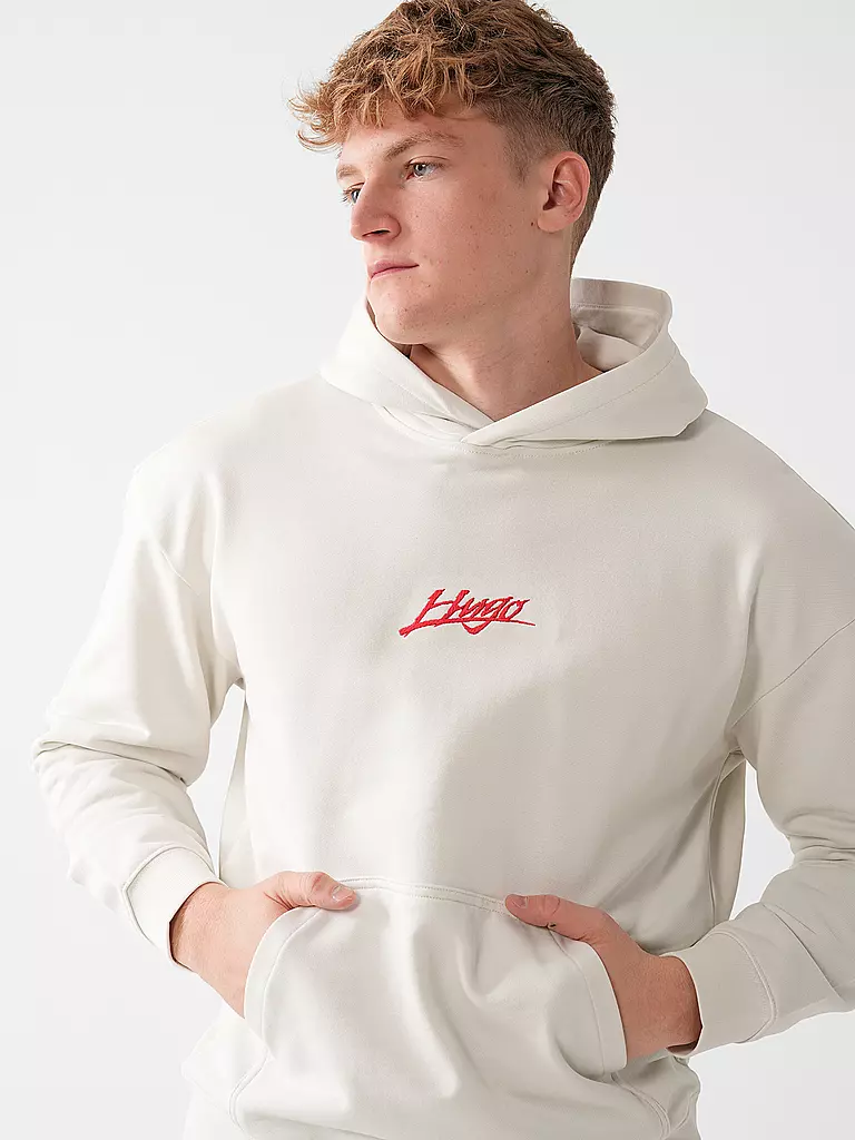 HUGO Kapuzensweater - Hoodie  weiss