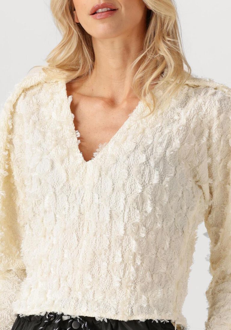 creme haute l'amitié blouses stuff structre v-blouse