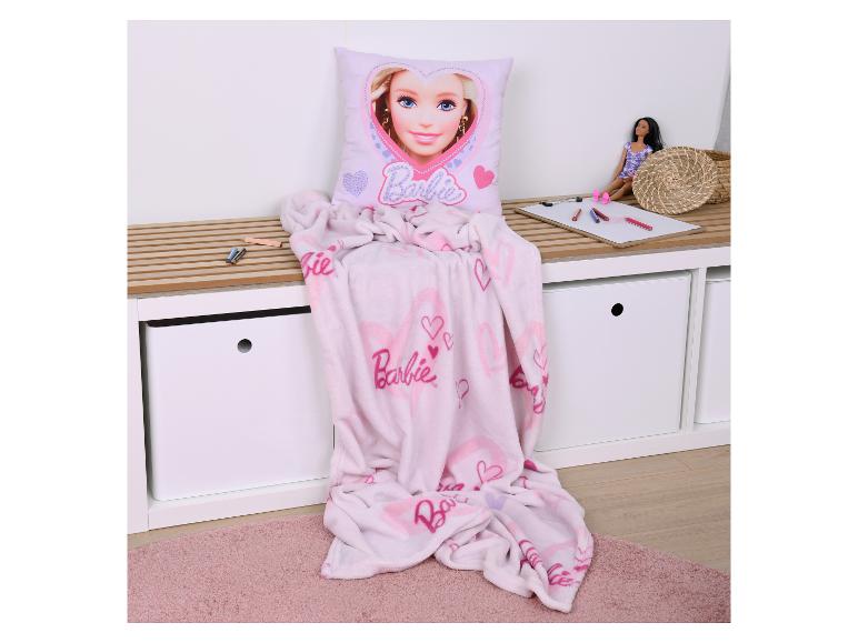 Barbie Deken met kussen 100 x 150 cm