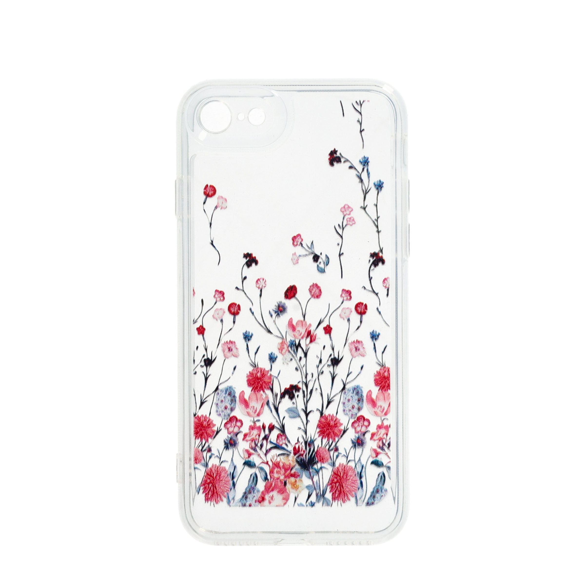 iPhone SE (2022/2020) / 8 / 7 Gummi Case Schutzhülle mit Kameraschutz - Rosa Blumen