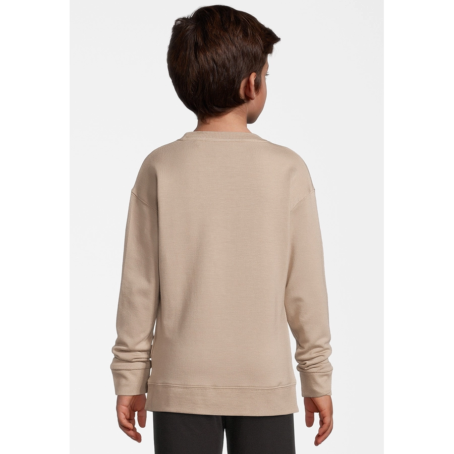 New Life Sweatshirt Crew Neck Pullover Beige