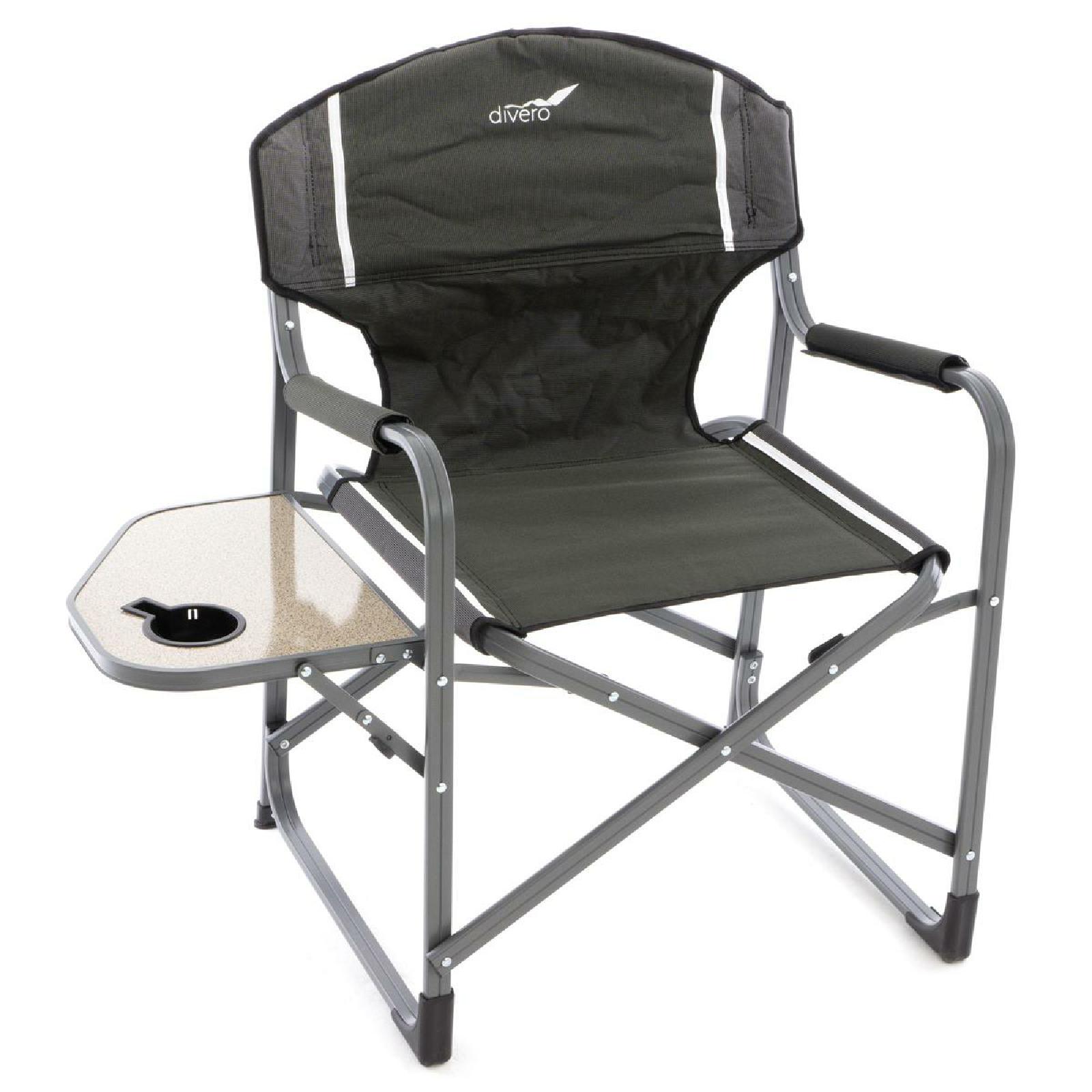 VCM 4er Set Angelstuhl Regiestuhl Campingstuhl mit Getränkehalter Strandstuhl