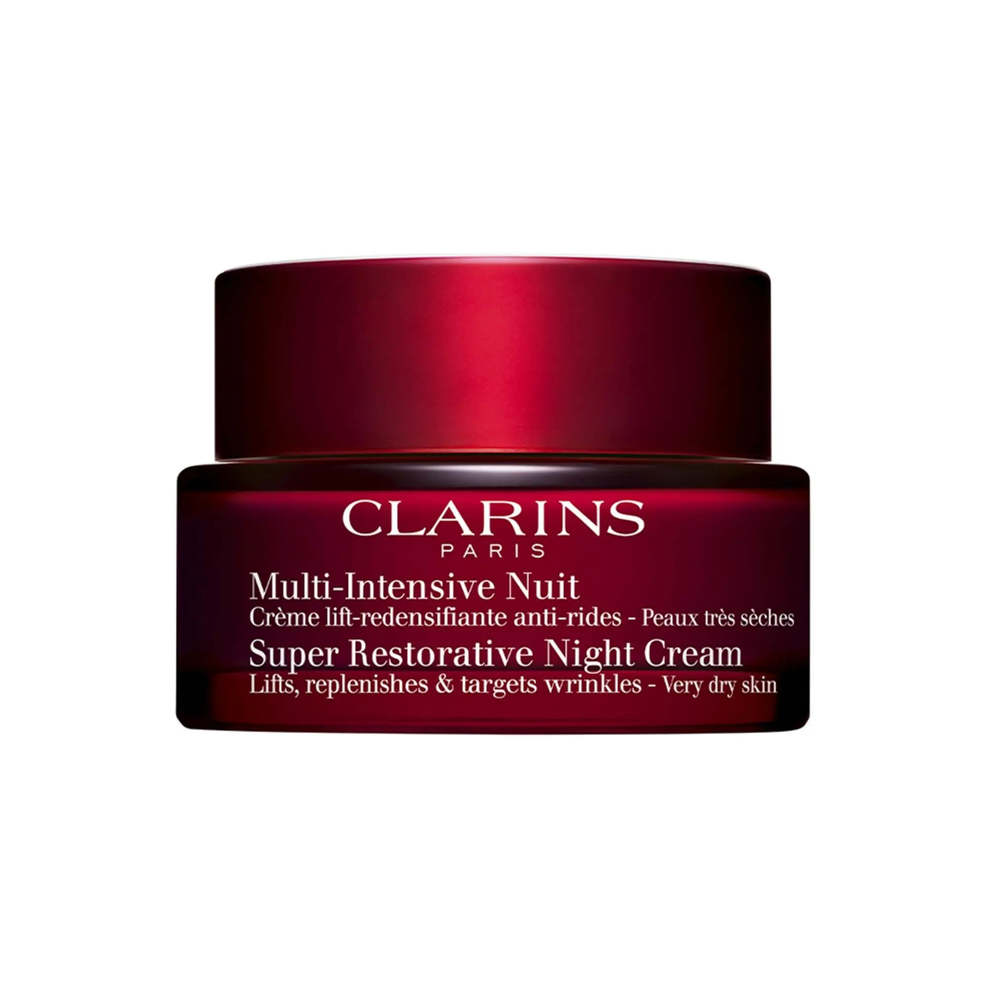 Clarins - Multi-Intensive Nuit Crème lift-redensifiante anti-rides - Peaux Très Sèches Crème visage Pot 50ml - Soin de jour