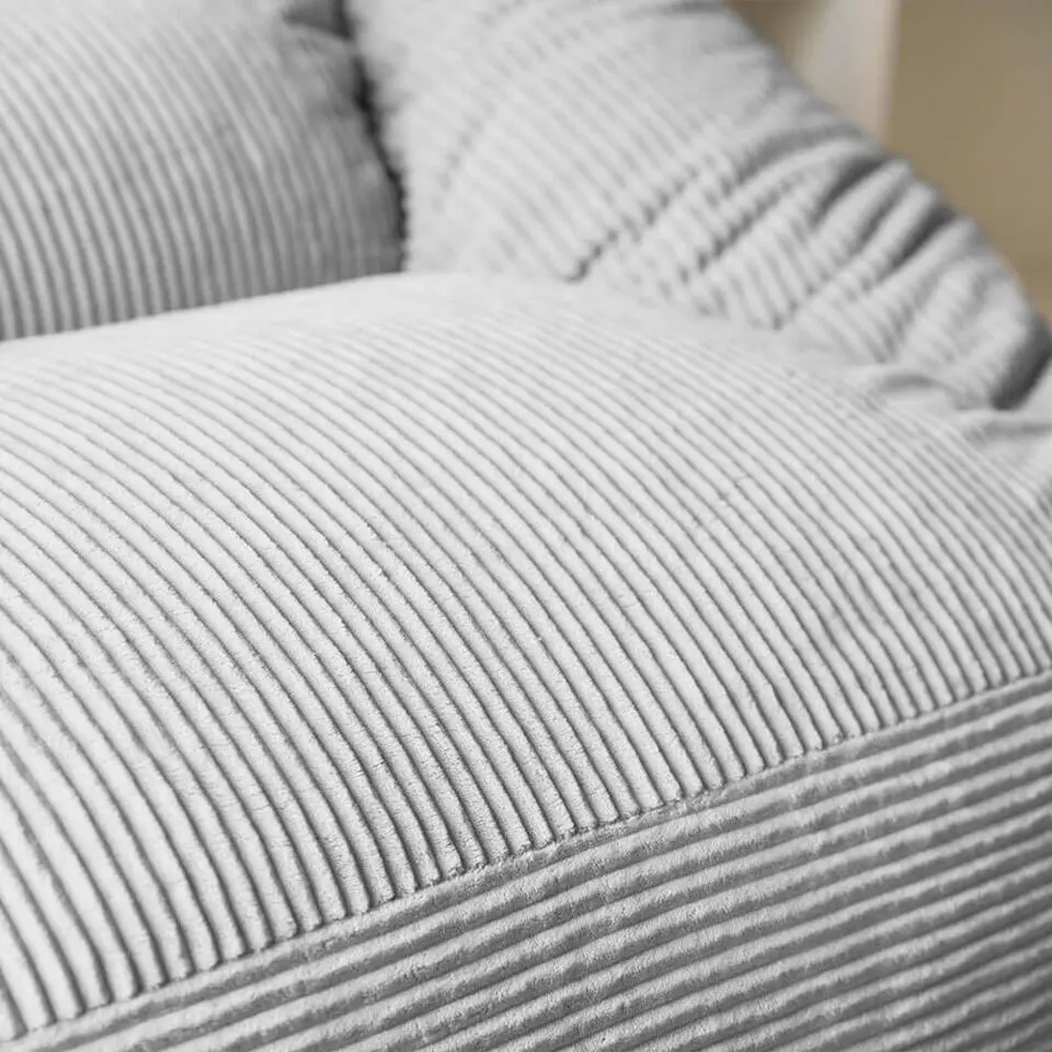 HOME DELUXE zitzak COSY lichtgrijs incl. krukje