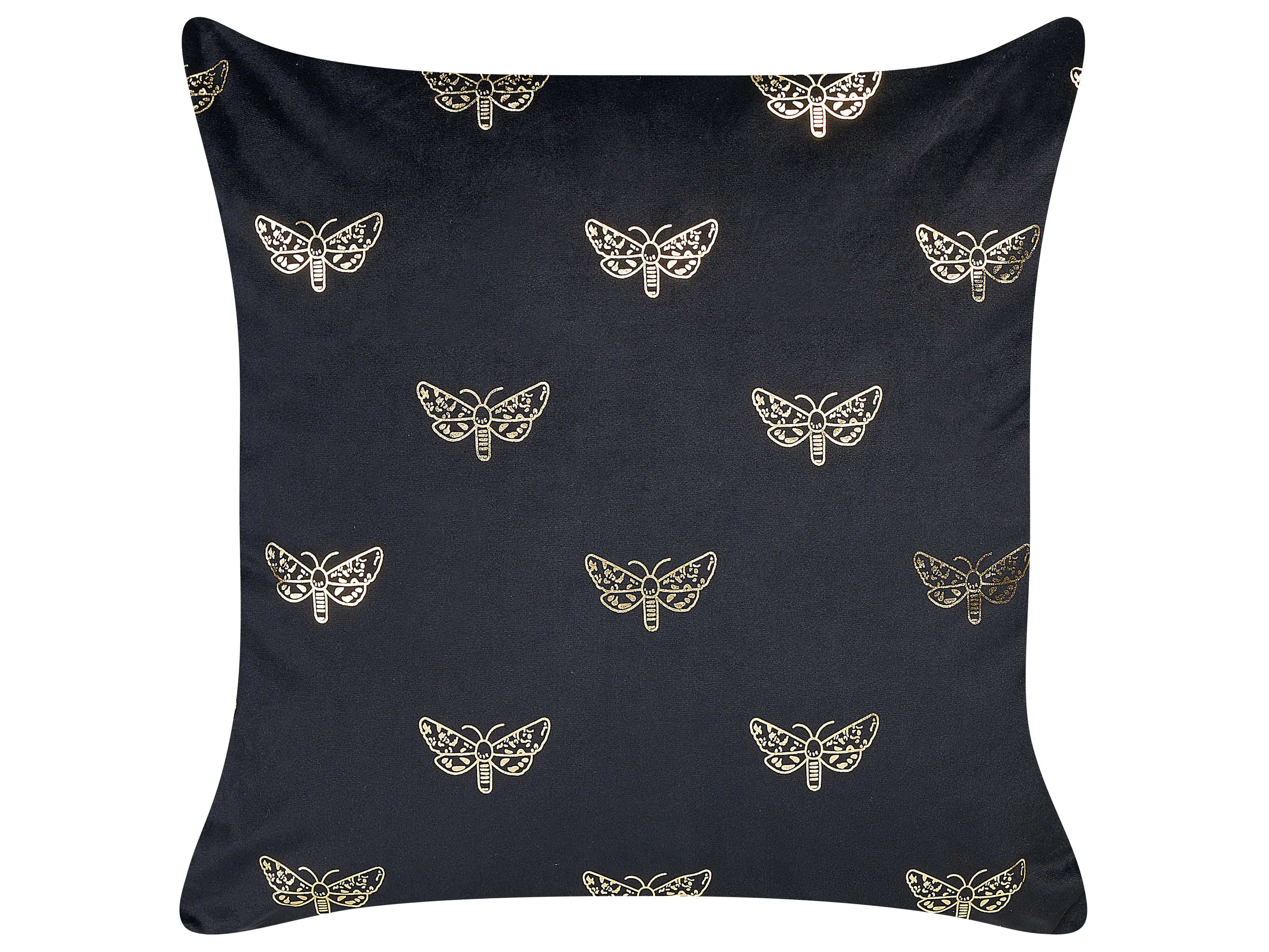 Set van 2 sierkussens YUZURI Fluweel 45 x 45 cm Zwart dierenprint