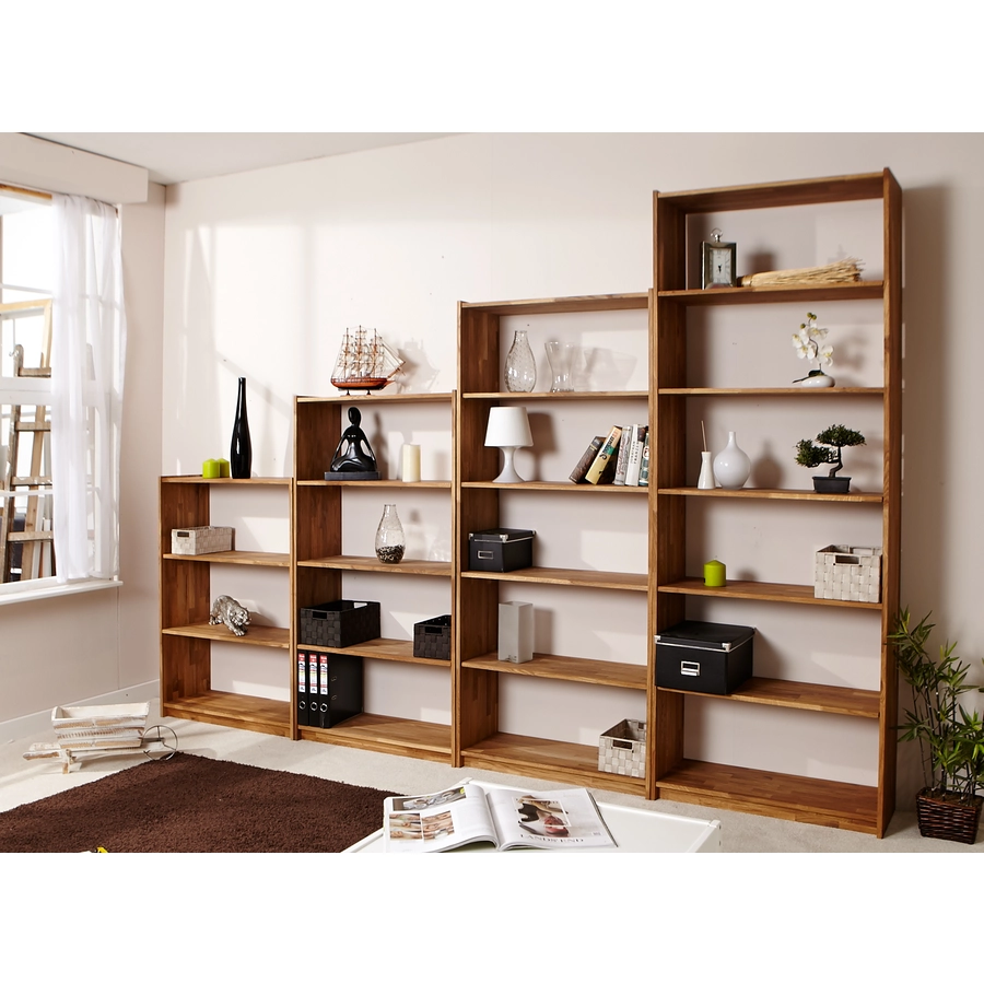 TiCAA Standregal Eiche massiv natur 214 cm
