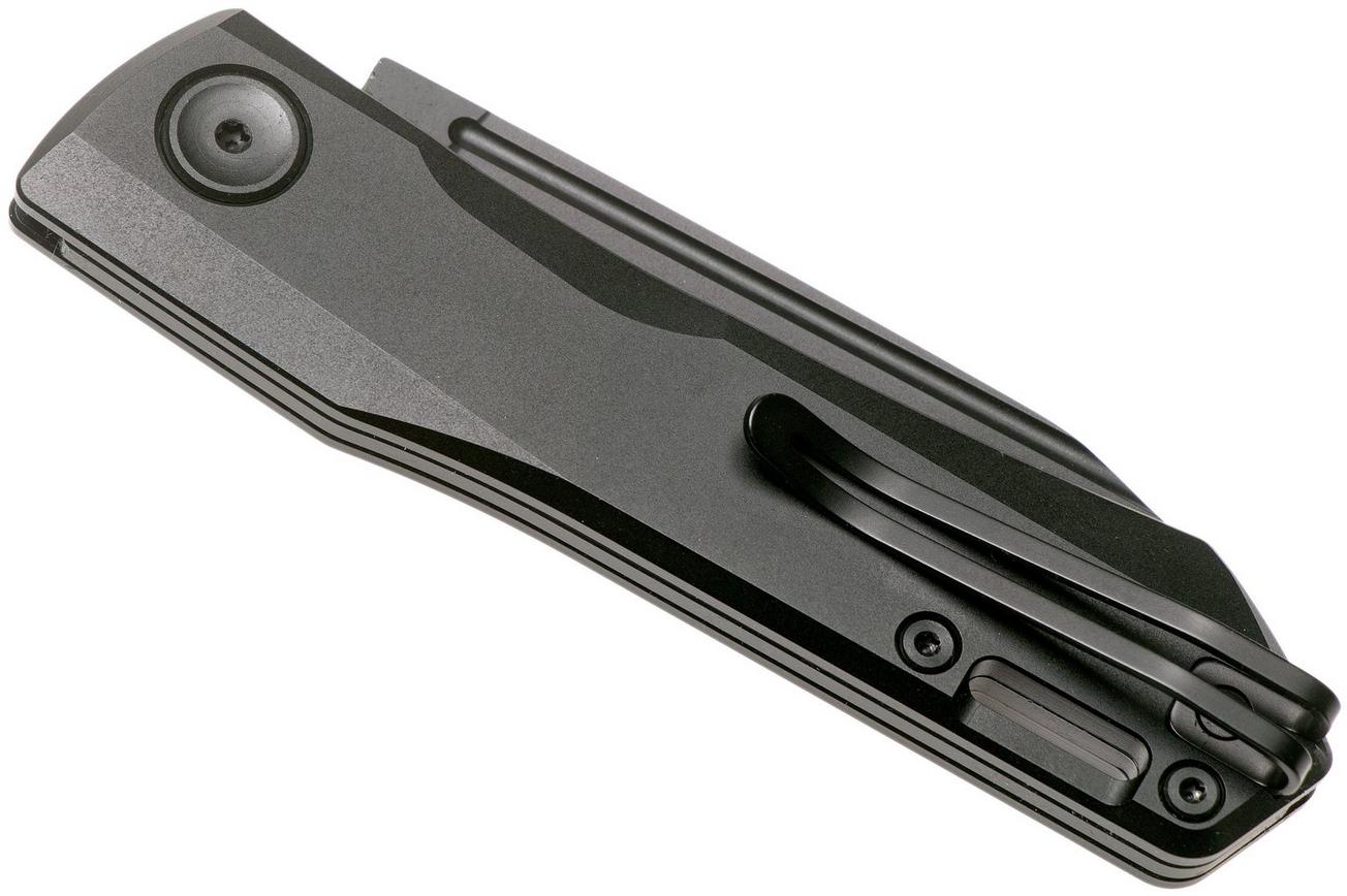 Real Steel Solis 7063B Black Titanium slipjoint zakmes, Poltergeist design