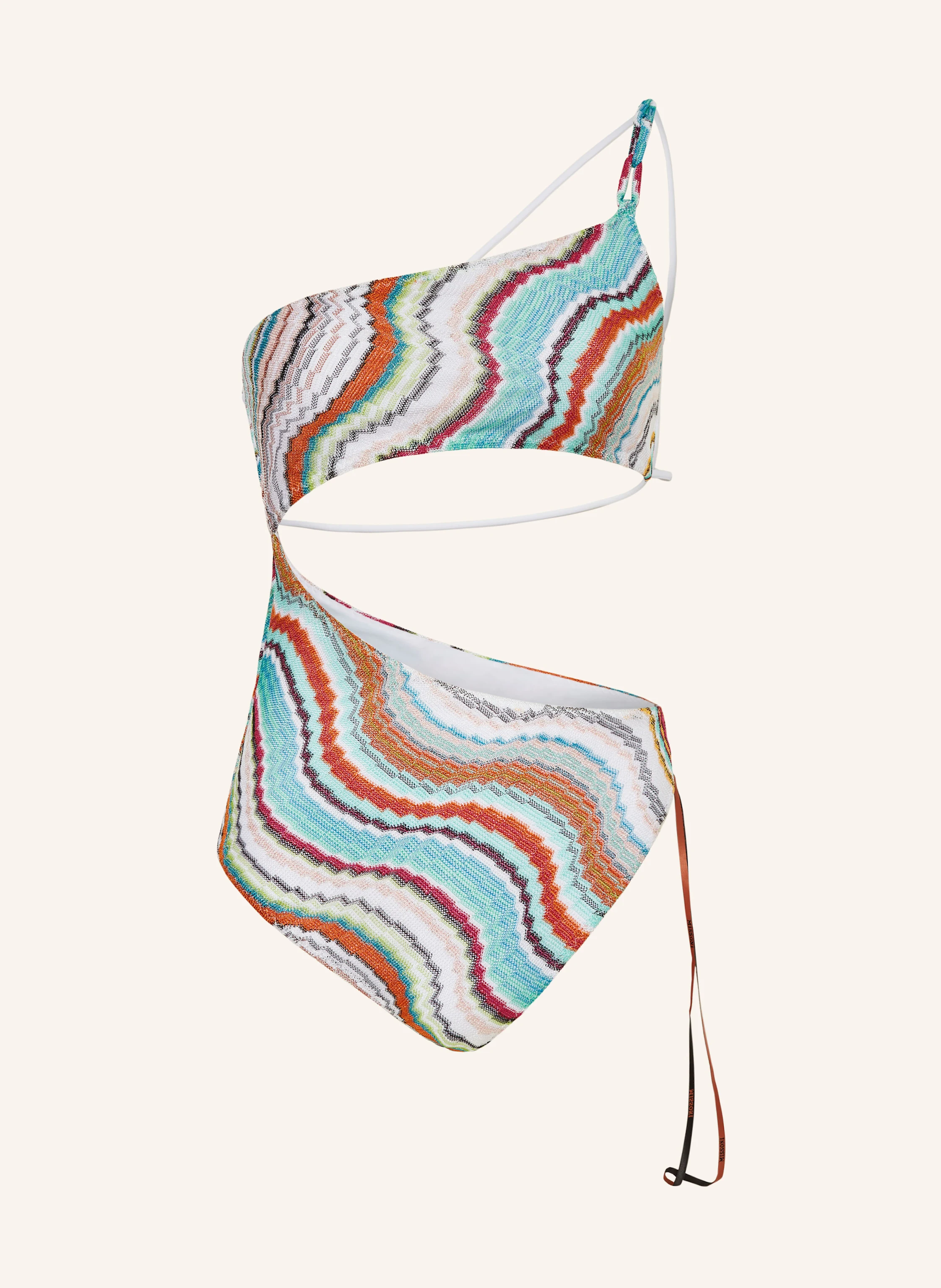 MISSONI One-Shoulder-Badeanzug mit Glitzergarn