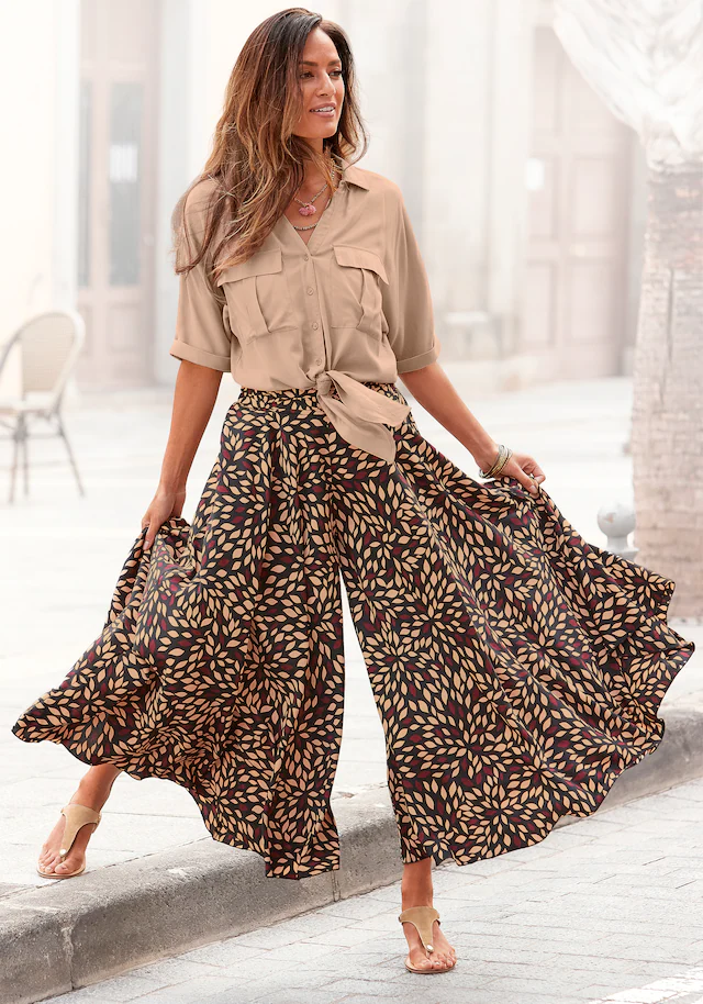 LASCANA Hosenrock , aus glatter Ware, Culotte, extraweites Bein