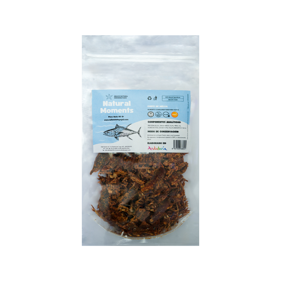 Petisco desidratado para gatos Natural Moments Melva Chip
