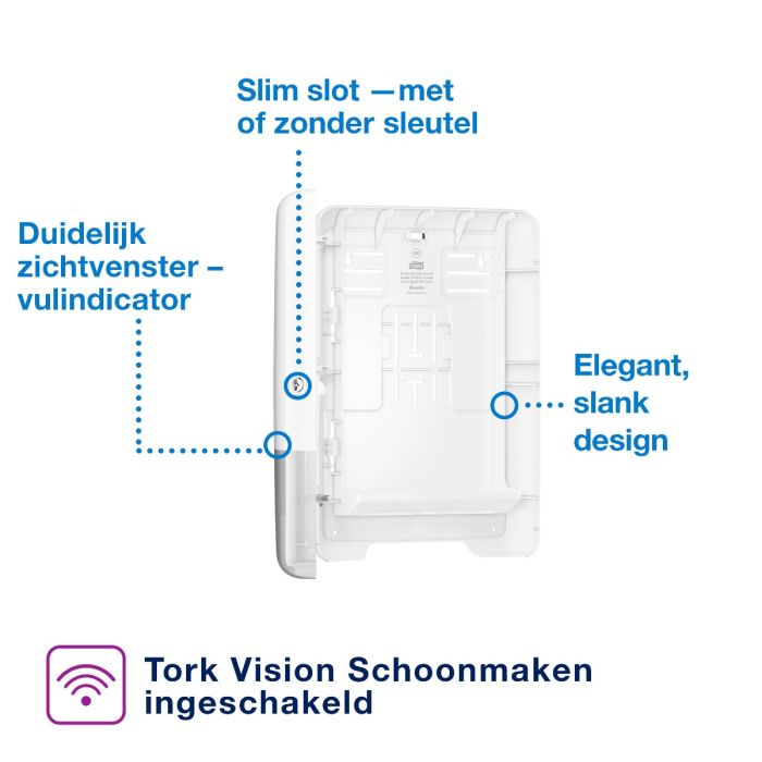 Tork 552000 Xpress handdoek dispenser voor multifold handdoeken H2 wit (552000)