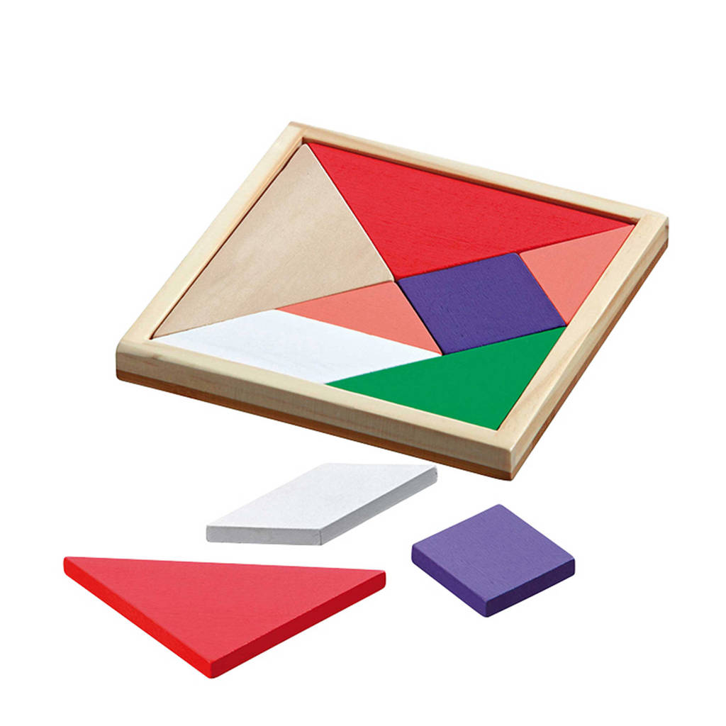 Tangram gekleurd 15x15cm Tangram (gekleurd)