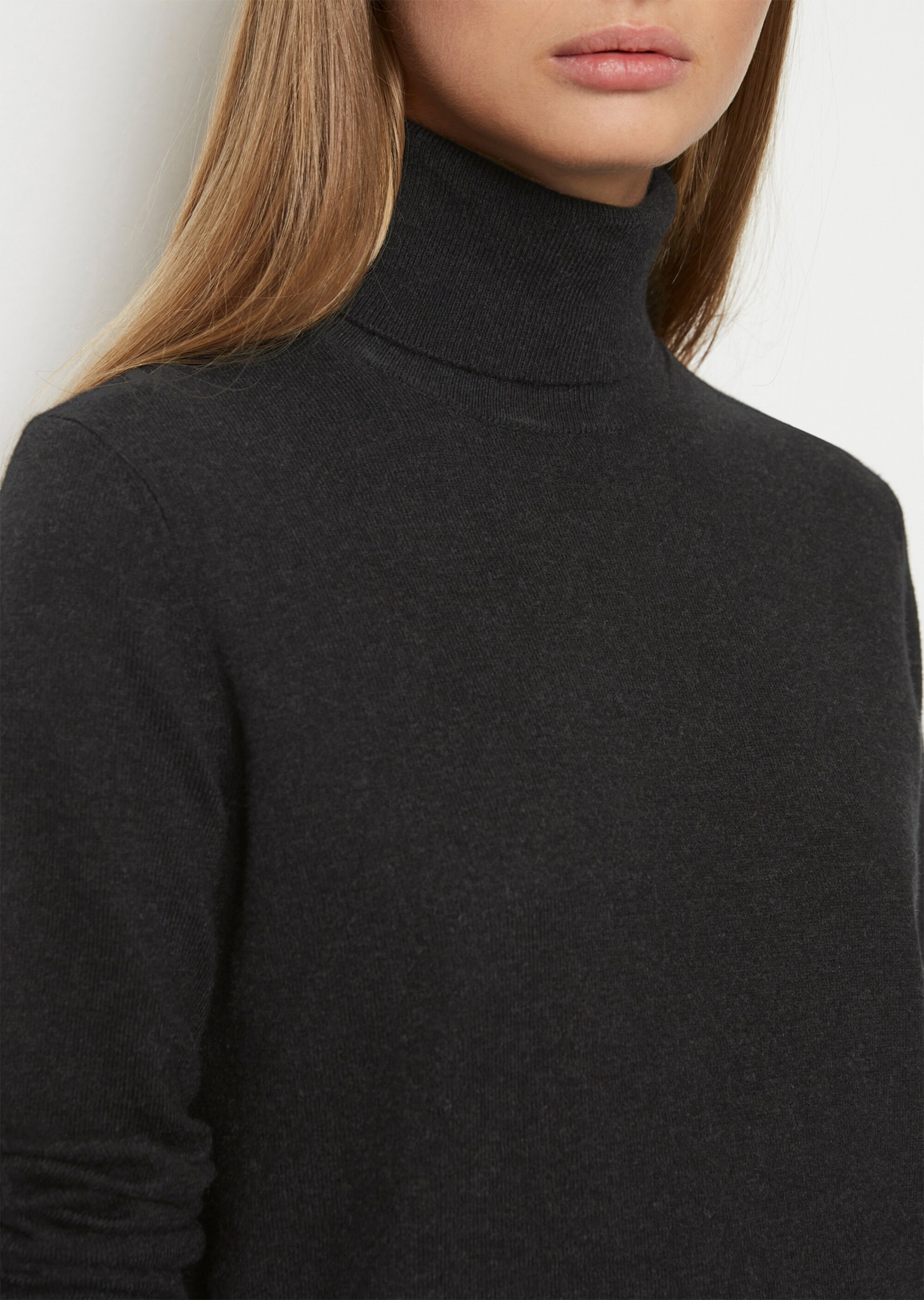 Rollkragenpullover regularaus Soft Cotton Stretch