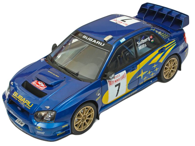 IXO Models Premium Kit Subaru Impreza Rally MC 2003 1:8 Detailgetreuer Standmodellbausatz im Massstab 1:8