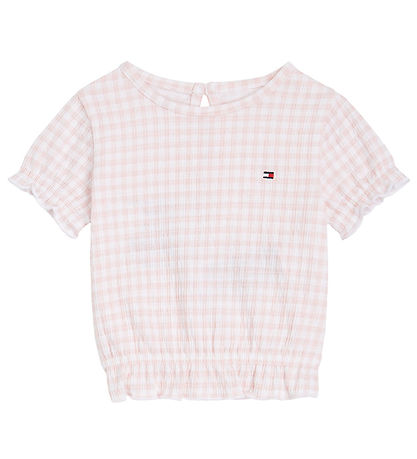 Tommy Hilfiger Set - T-Shirt/Bloomers - Ruffle Gingham - White/P