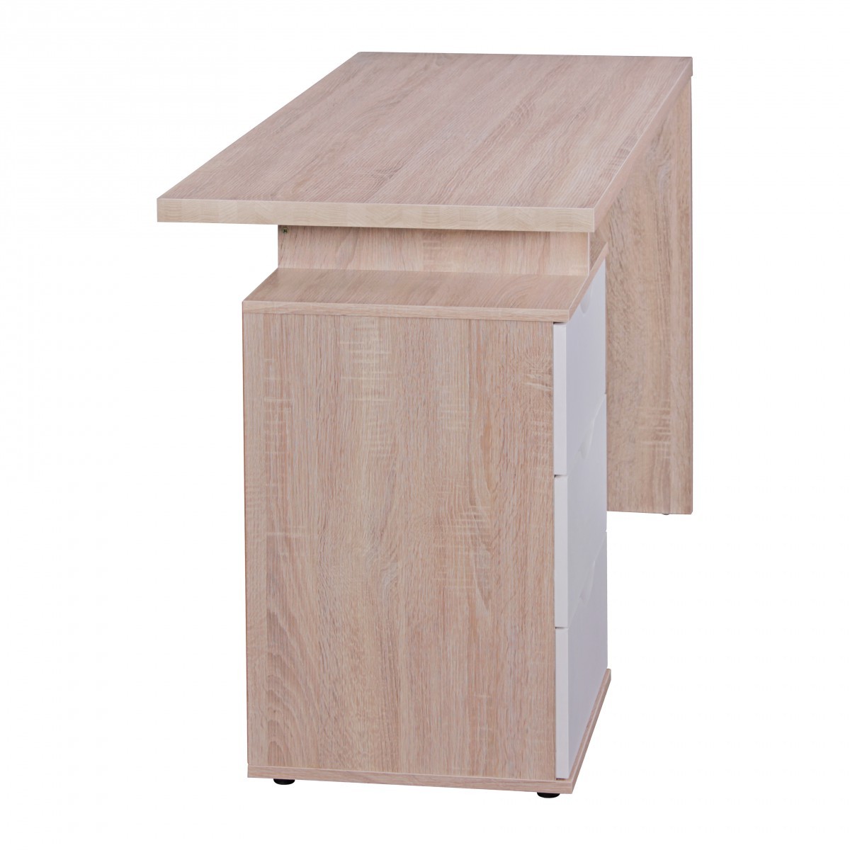 Schreibtisch - Sonoma Eiche-weiß - 120 cm breit