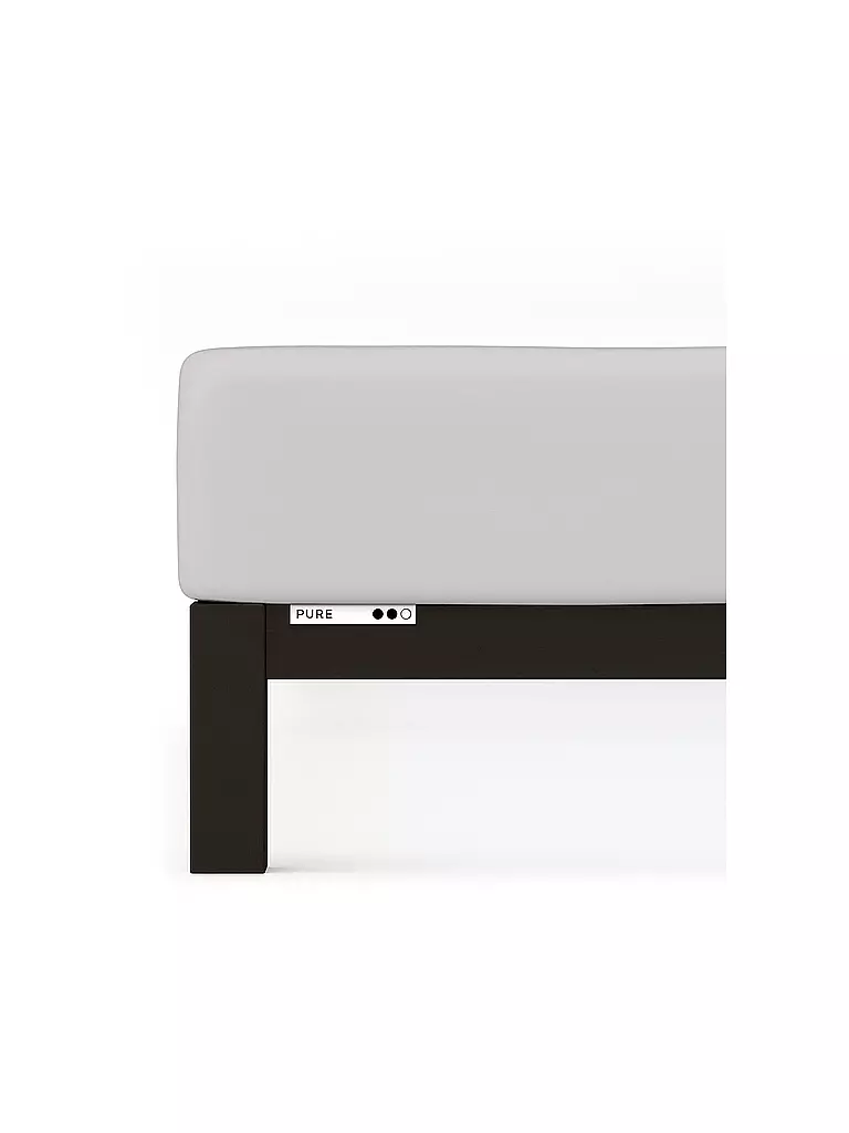 SCHLAFGUT Jersey Spannleintuch PURE 140x200cm Grey Light L  hellgrau