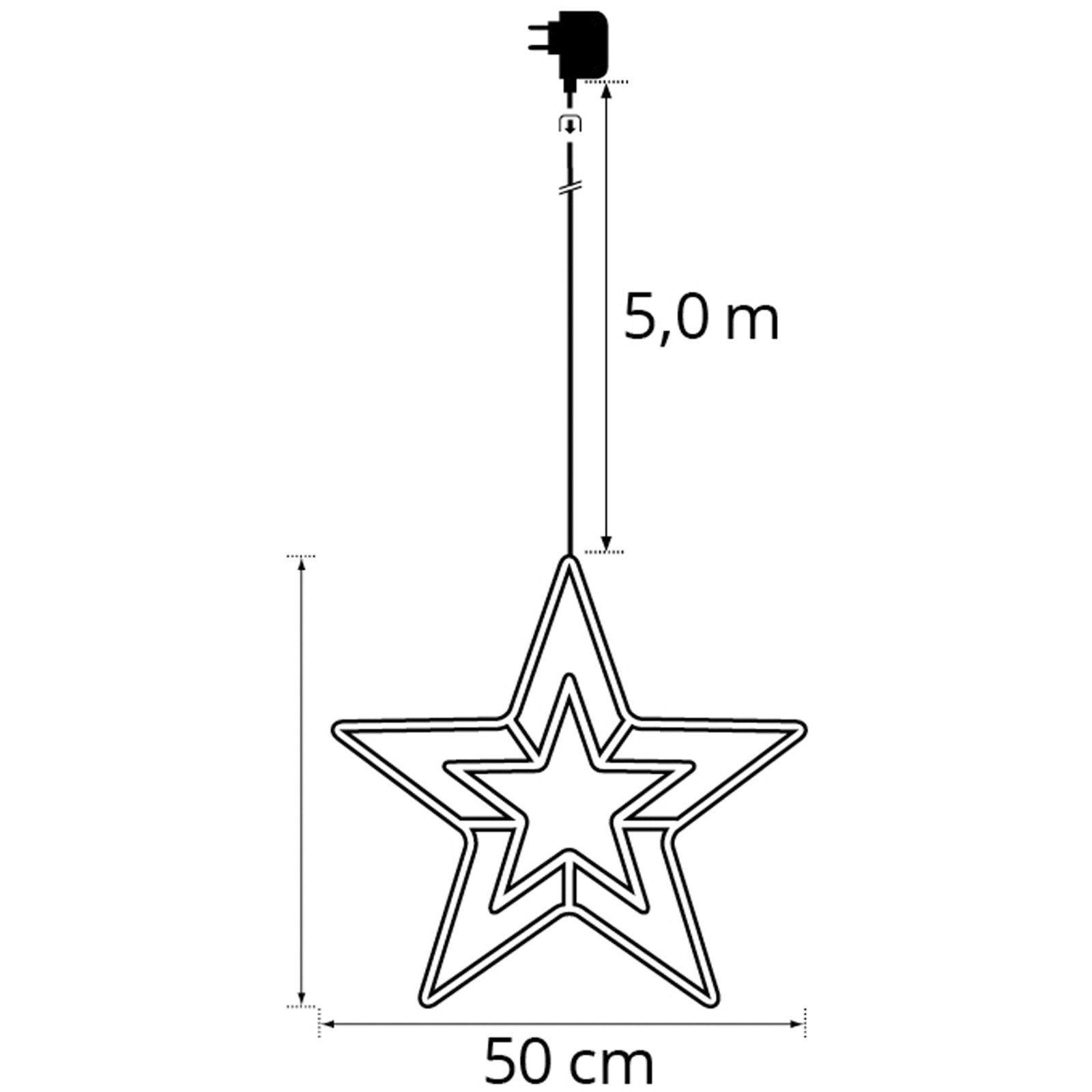 Acrylic Star 100 LED Ø 50 cm