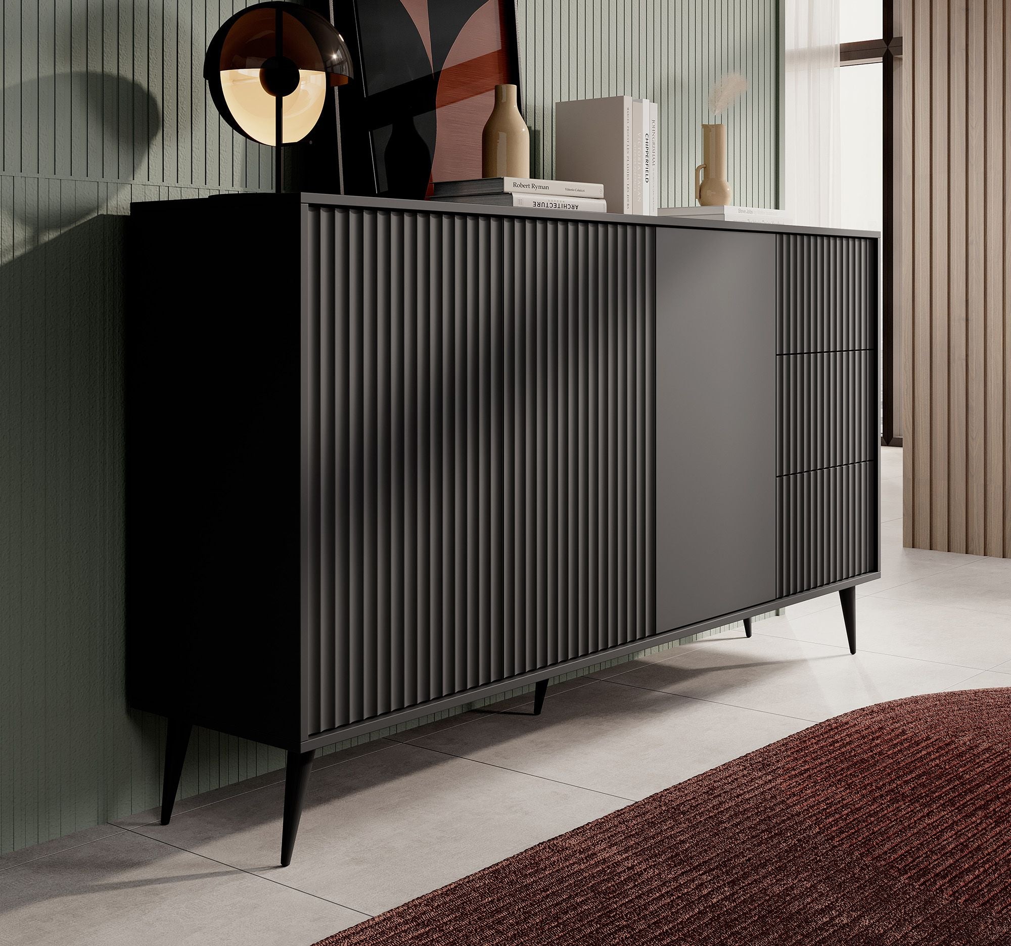 Winq - Dressoir - Antraciet - 179x40x98 cm