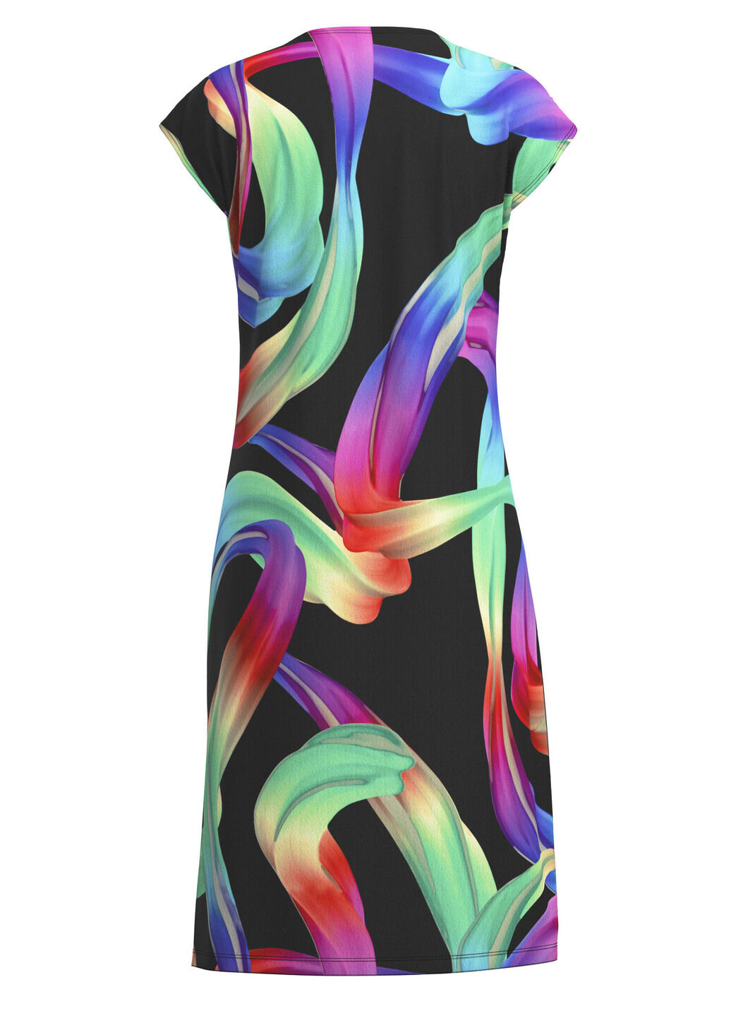 Kleid mit farbbrillantem Druckdessin